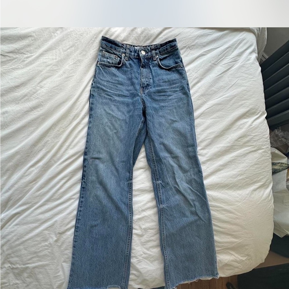 Zara High Rise Wide Leg Jeans